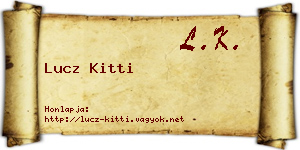 Lucz Kitti névjegykártya